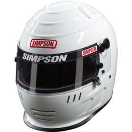 SImpson Speedway Shark Helmet - Snell 2015 Black/White SIM 670